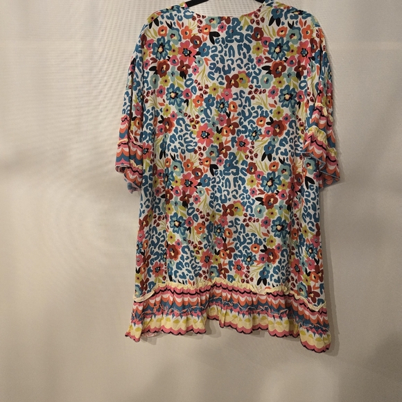 MarleyLilly Sz S/M Colorful Floral Resortwear, Swim Cover-up.  NWT - Picture 10 of 13